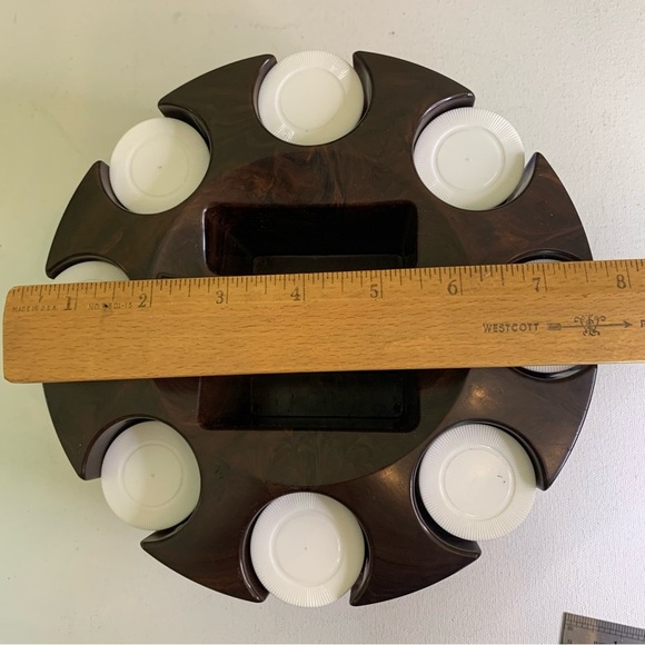 E.S LOWE Poker Chip Carousel Caddy Dispenser Made In USA Vintage 1960's W/ Chips - Picture 8 of 14